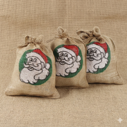 Jute zakken Kerstman 30 cm x 40 cm